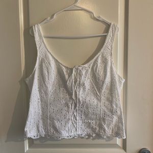 Abercrombie White Crop Top